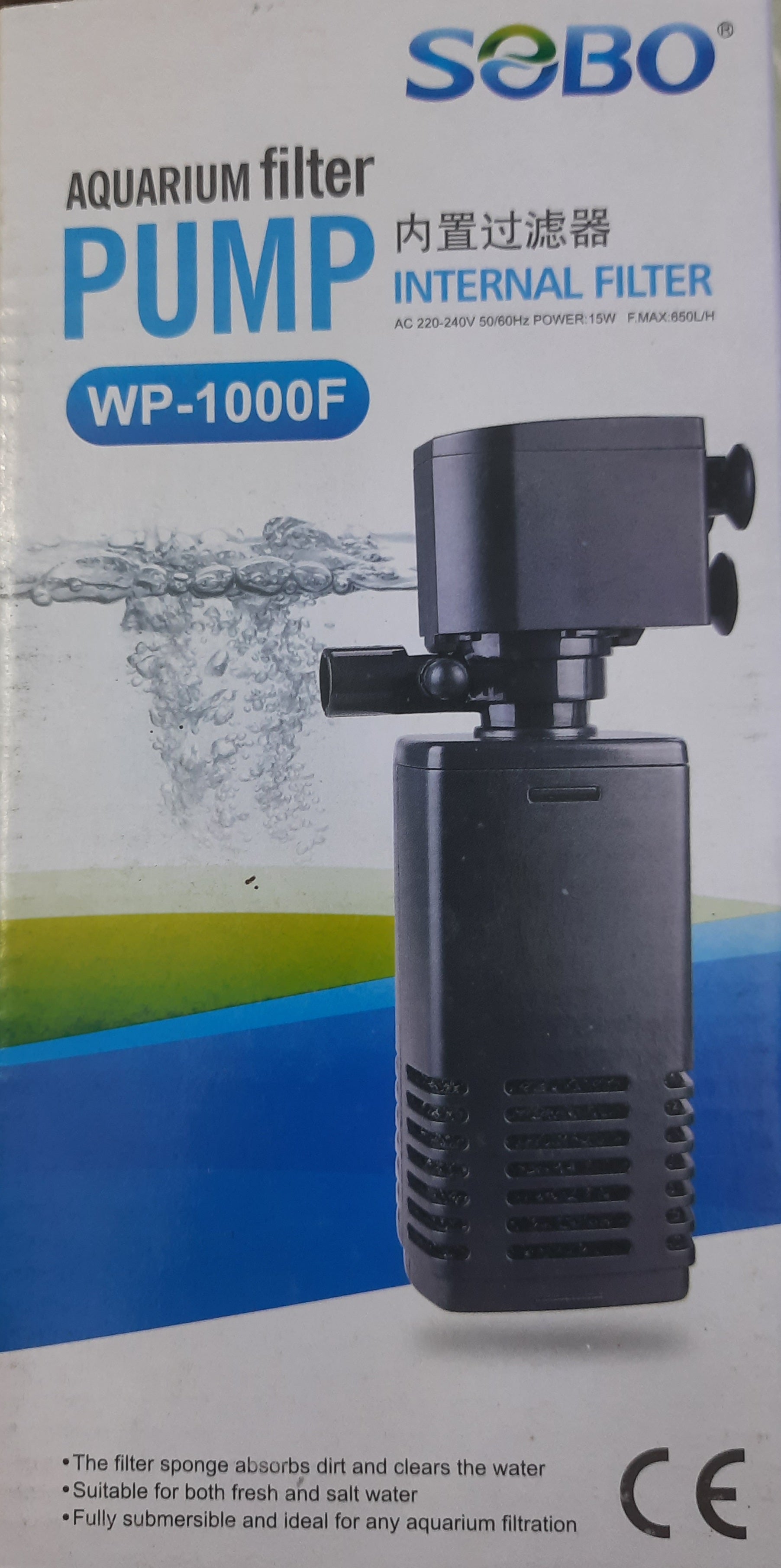Sobo WP-1000F Internal Filter with Single Cartridge