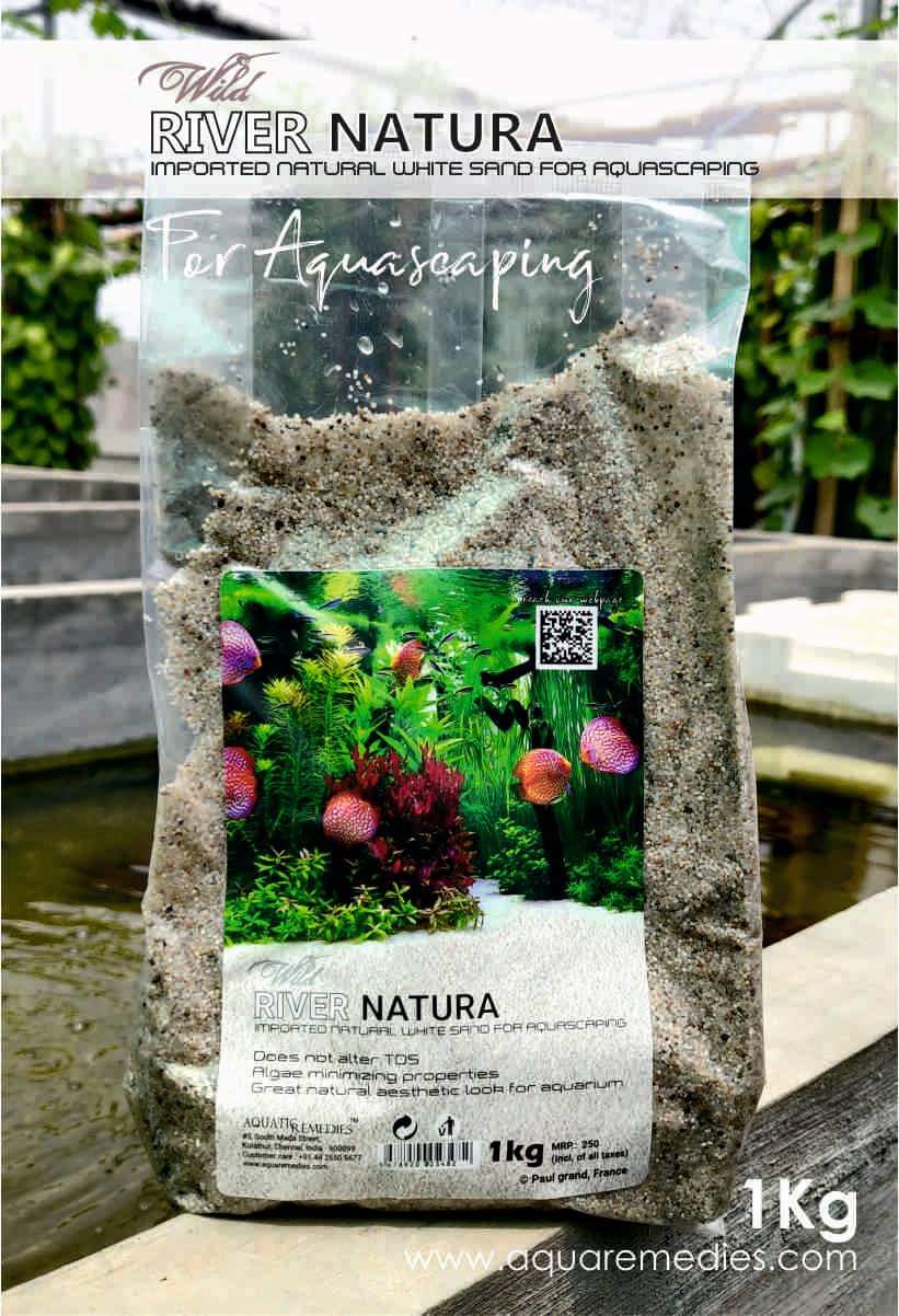Imported Natural White Sand for Aqua Scaping 1 Kg - Wild River Natura